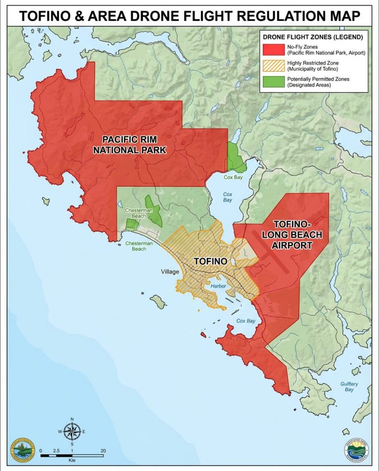 Where Can You Fly a Drone in Tofino, British Columbia? w/ Free Map