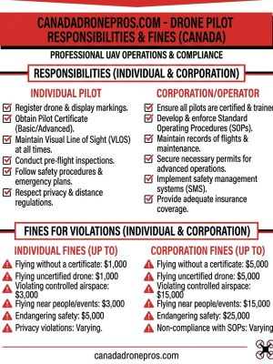 Drone Pilot Responsibilities and Fines Chart
